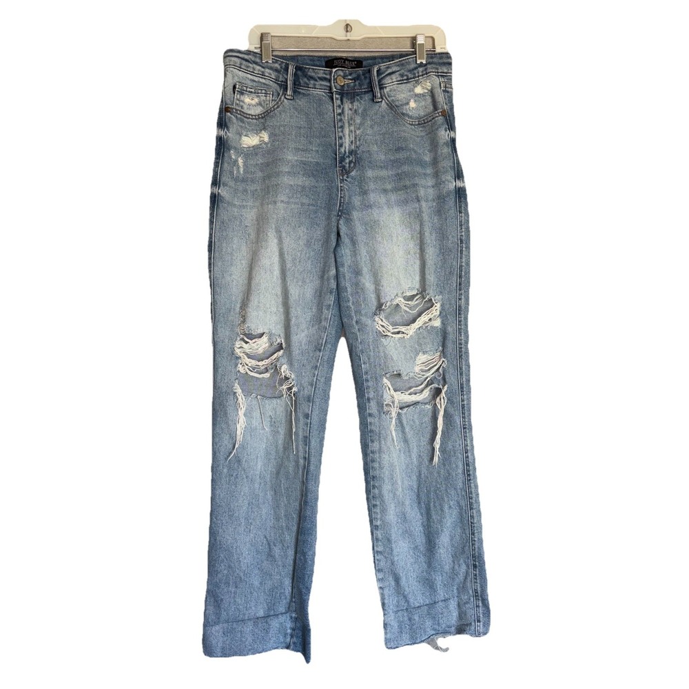 Judy Blue Women's Approx 31" Waist 90's‎ Straight Fit Jeans Baggy Distressed
